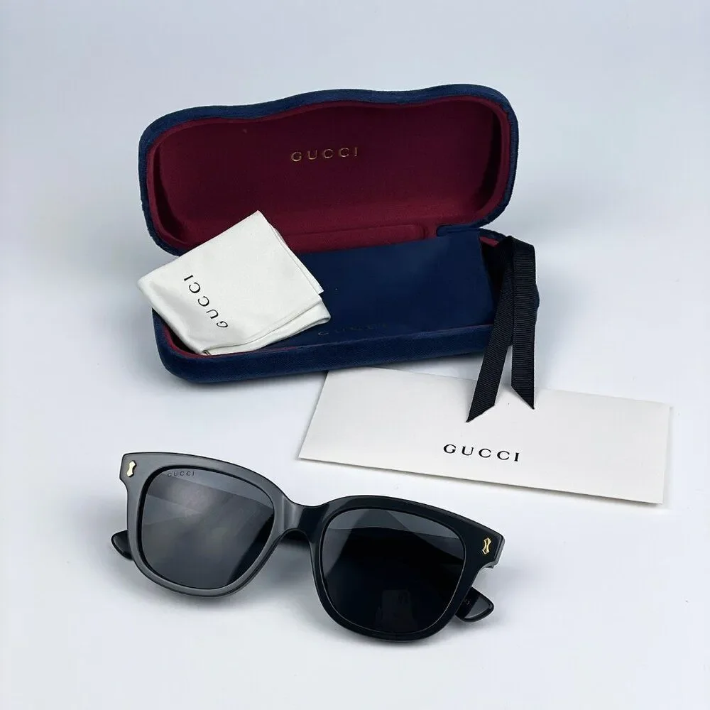 NEW Gucci GG1264S 001 Black Grey Square Women Sunglasses